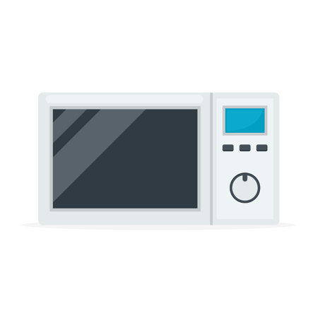 Microwave oven simple icon. Clipart image isolated on white backgroundのイラスト素材
