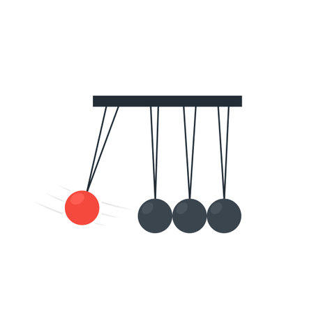 Pendulum ball simple icon. Clipart image isolated on white backgroundのイラスト素材