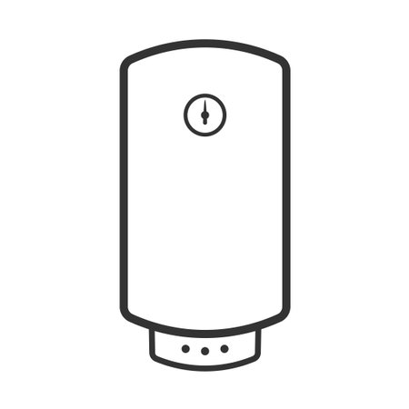 Electric Hot Water Heater icon. Clipart image isolated on white backgroundのイラスト素材