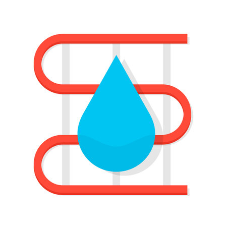 Water Underfloor Heating icon. Clipart image isolated on white backgroundのイラスト素材