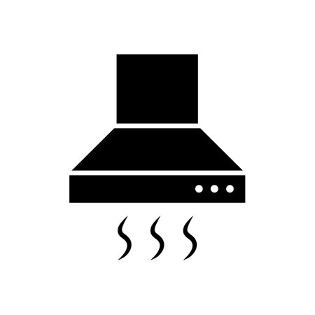 Vent Hood silhouette. Clipart image isolated on white backgroundのイラスト素材