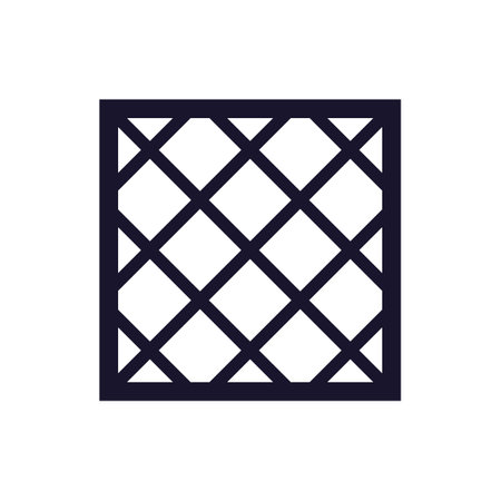 Plated Air Filter silhouette icon. Clipart image isolated on white backgroundのイラスト素材