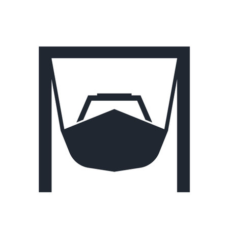 Boatyard icon. Clipart image isolated on white backgroundのイラスト素材