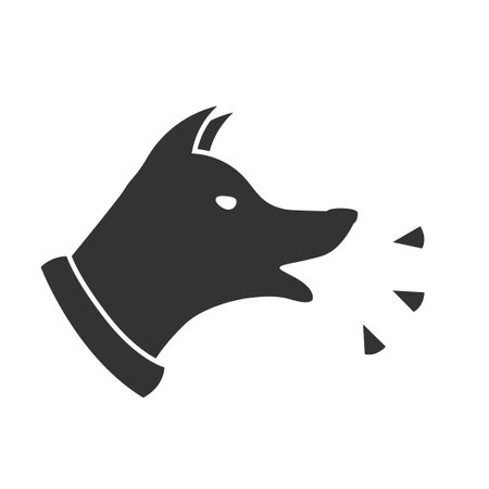 Dog Barking icon. Clipart image isolated on white backgroundのイラスト素材