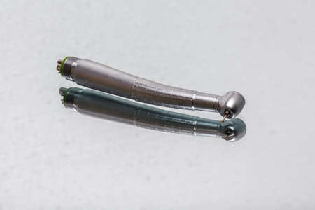 dental and endodontic instruments on the napkin. Top viewの写真素材