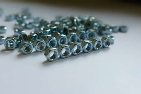Metal internal screw on a white background. Close-up. Isolateの写真素材