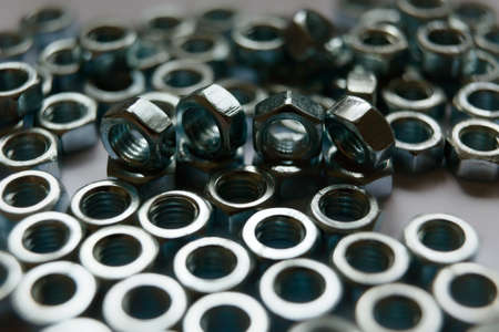 Metal internal screw on a white background. Close-up. Isolateの写真素材