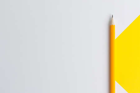 An interactive photo composition of an orange pencil and space for creative thinking (text) is used...