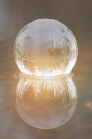 Planet earth - globe in water. Global warming concept. Climate change.