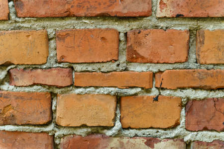 Old brick red wall background, brick wall texture, structure. backgrounds and textures