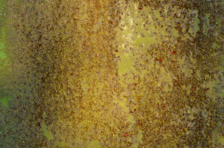 Texture of old green paint and rusty metal. backgrounds and textures.