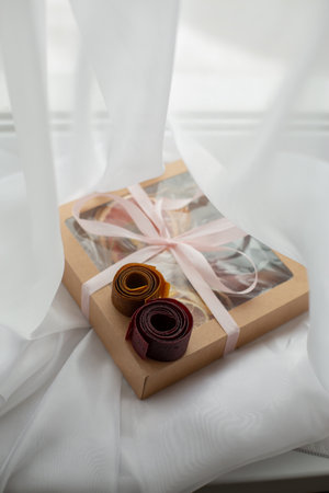 Gift set of various fruits - candied fruits. Dessert is a gift.の写真素材