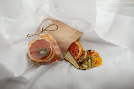 Gift set of various fruits - candied fruits. Dessert is a gift.の写真素材