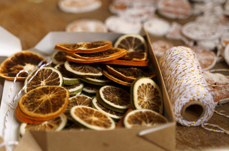 Dried fruit decoration for Christmas and New Year decoration.