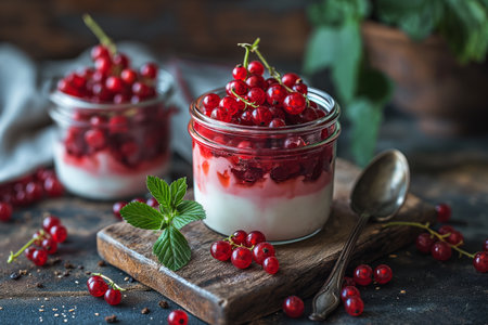 Current mousse in a white bowl. Close-upの素材