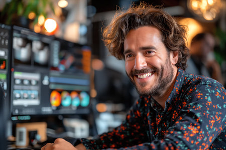 Portrait of a male motion designer in the office.の素材