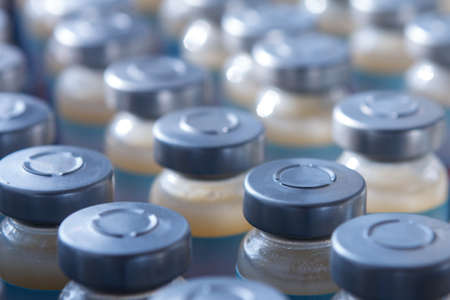 Medical glass ampule, vaccine in small bottles