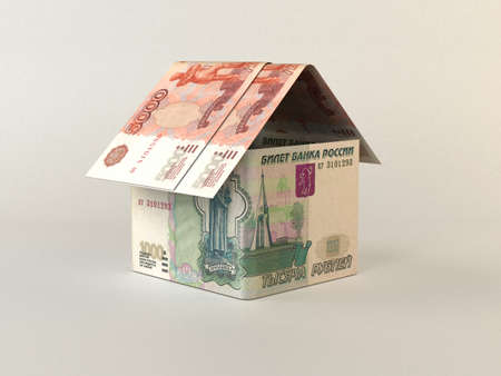 House made of moneyの写真素材