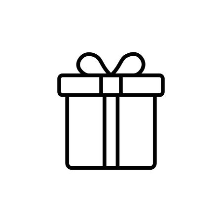 Gift box icon isolated on white background. Vector design.のイラスト素材