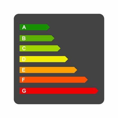 Energy efficiency scale vector design isolated on white backgroundのイラスト素材