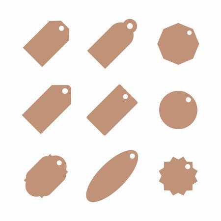 Empty labels collection vector design isolated on white backgroundのイラスト素材