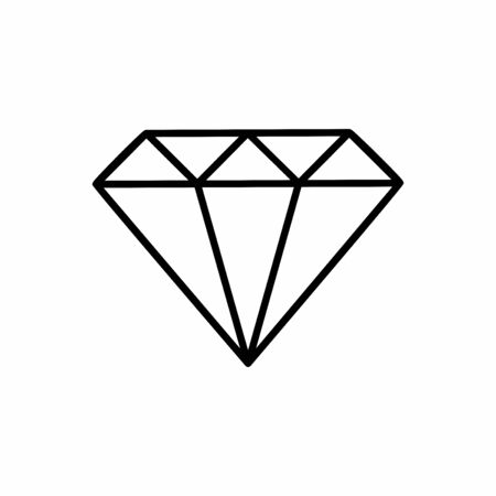 Diamond icon vector design isolated on white backgroundのイラスト素材