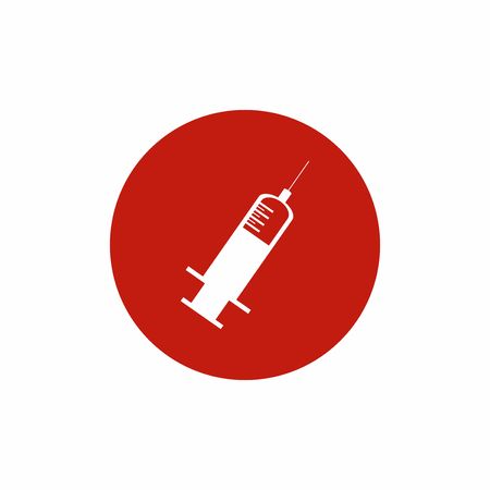 Medical syringe icon vector design isolated on white backgroundのイラスト素材