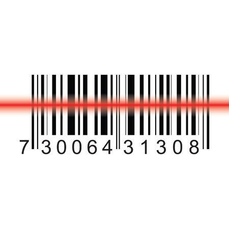 Barcode icon vector design isolated on white backgroundのイラスト素材