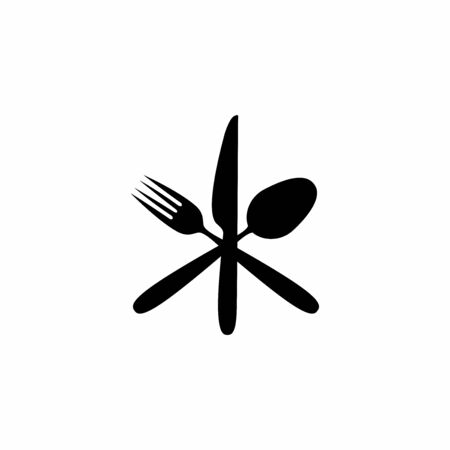 Cutlery icon. Vector design isolated on white backgroundのイラスト素材