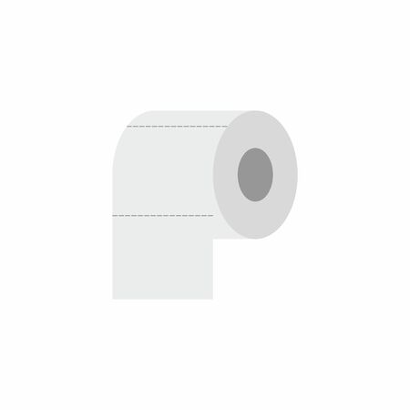 Toilet paper roll icon. Vector design isolated on white background.のイラスト素材