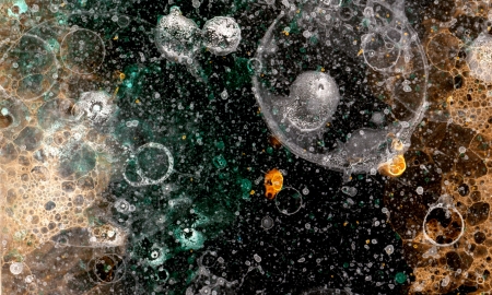 Bubble Grunge mixed Hand Made の写真素材