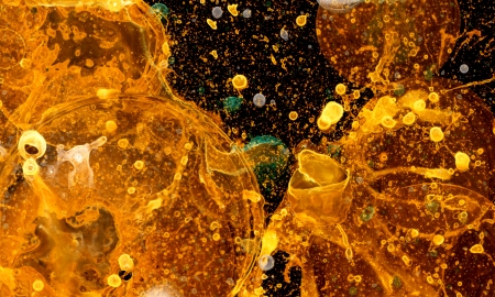 Bubble Grunge gold Hand Made の写真素材
