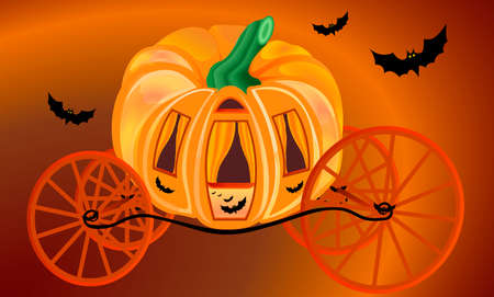 pumpkin carriageのイラスト素材