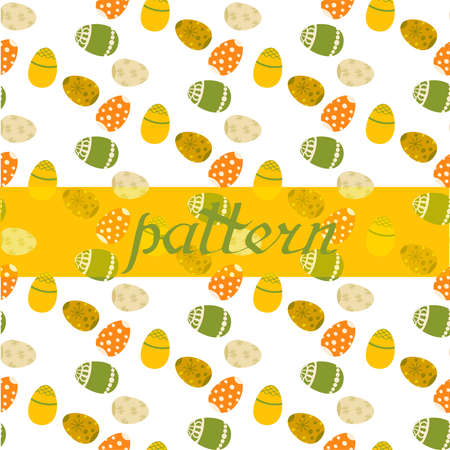 Seamless pattern with Easter eggs. Vector illustration.
