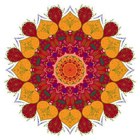 Tribal mandala design set. Vintage decorative elements. Ornamental business cards. Ornamental doodle background.のイラスト素材