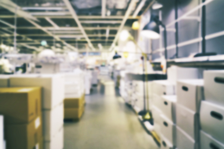 Blurred,defocused background of interior of modern shopping centerの写真素材