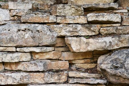 Background of a stone wall.Texture of old stones