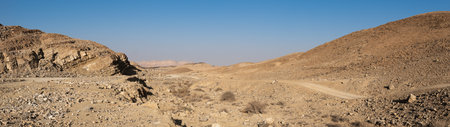 Day view of the Negev desert in Israelの写真素材