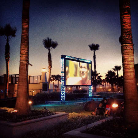 Outdoor screening of the movie Bones Brigadeの素材