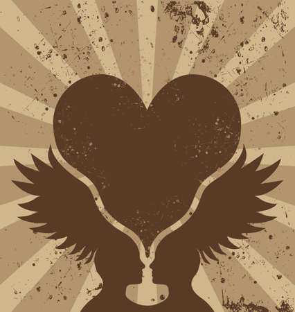 Love - Winged Heartのイラスト素材