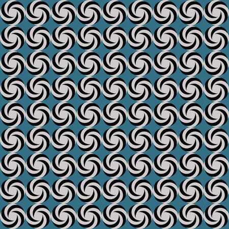 Three Color Decorative Pattern that tiles Seamlessly.のイラスト素材