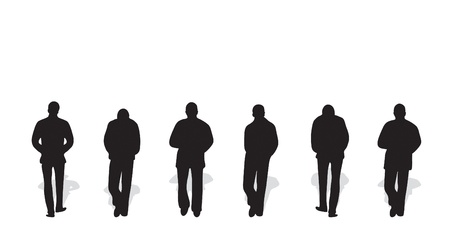 set - Silhouettes of men.のイラスト素材