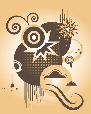 background of design elements.のイラスト素材