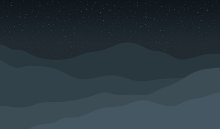 Silhouette of mountains. Vector Illustration.のイラスト素材