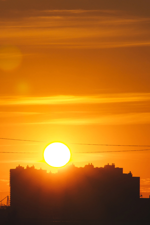 City ??at Sunset Backgroundの写真素材