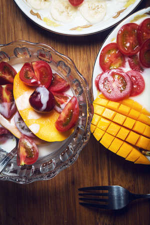 Fruit and yogurt salad