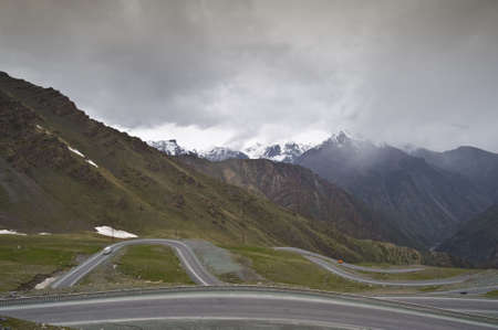 mountains pass roadの写真素材