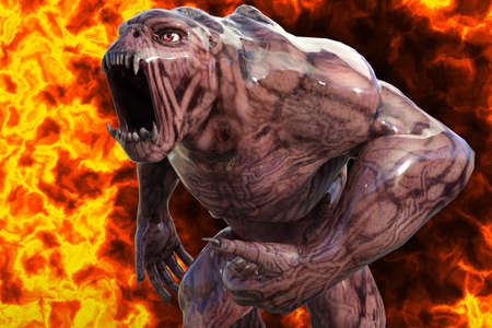 3D illustration CG rendering of a monster