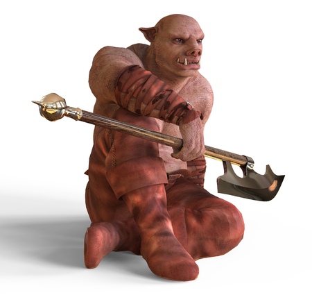 Mutant Monster 3D Illustration Isolated On Whiteの写真素材