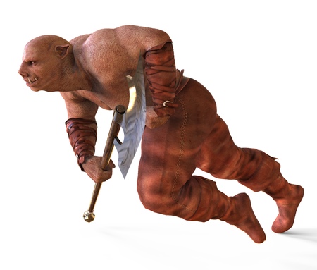 Mutant Monster 3D Illustration Isolated On Whiteの写真素材